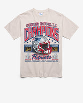 NEW ENGLAND PATRIOTS SUPER BOWL GRIDIRON LOCKER '47 VINTAGE TUBULAR TEE DUNE