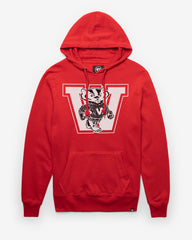 WISCONSIN BADGERS VINTAGE IMPRINT '47 HEADLINE HOOD RED