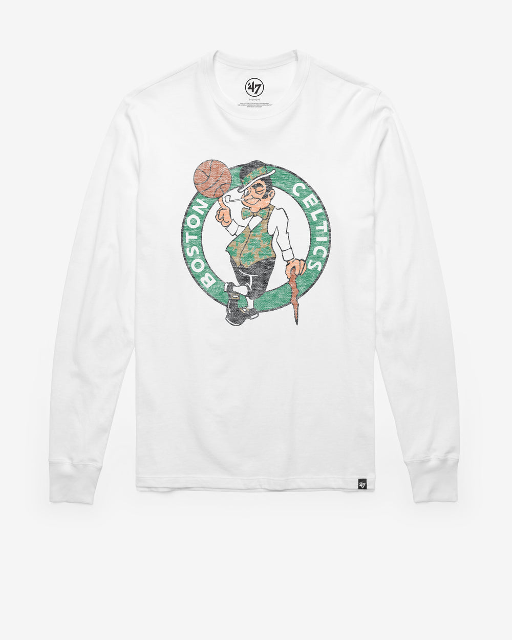 BOSTON CELTICS PREMIER '47 FRANKLIN LONG SLEEVE TEE WHITE WASH
