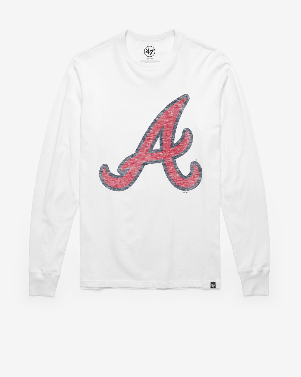ATLANTA BRAVES PREMIER '47 FRANKLIN LONG SLEEVE TEE WHITE WASH