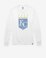 KANSAS CITY ROYALS PREMIER '47 FRANKLIN LONG SLEEVE TEE WHITE WASH
