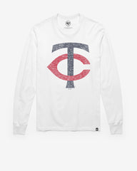MINNESOTA TWINS PREMIER '47 FRANKLIN LONG SLEEVE TEE WHITE WASH