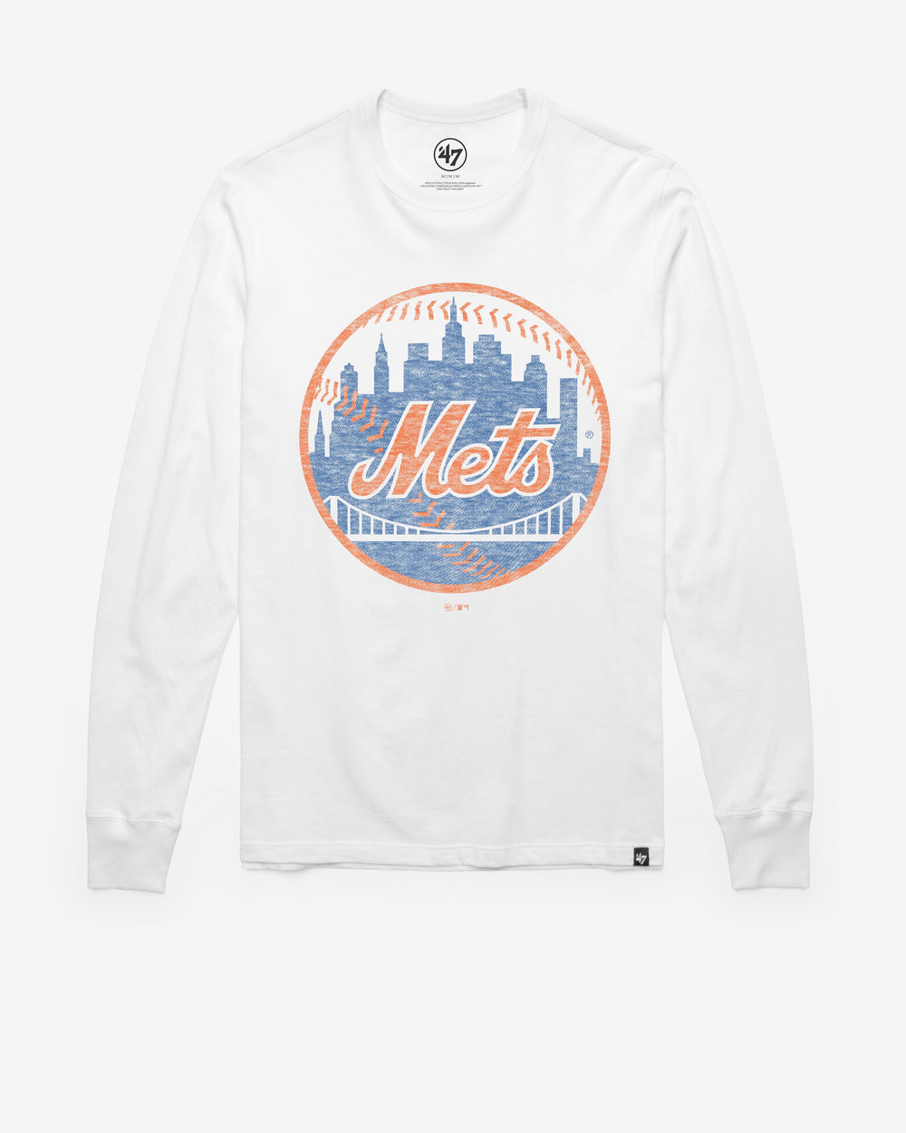 NEW YORK METS PREMIER '47 FRANKLIN LONG SLEEVE TEE WHITE WASH