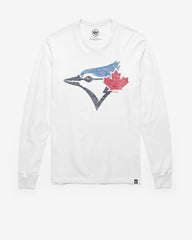TORONTO BLUE JAYS PREMIER '47 FRANKLIN LONG SLEEVE TEE WHITE WASH