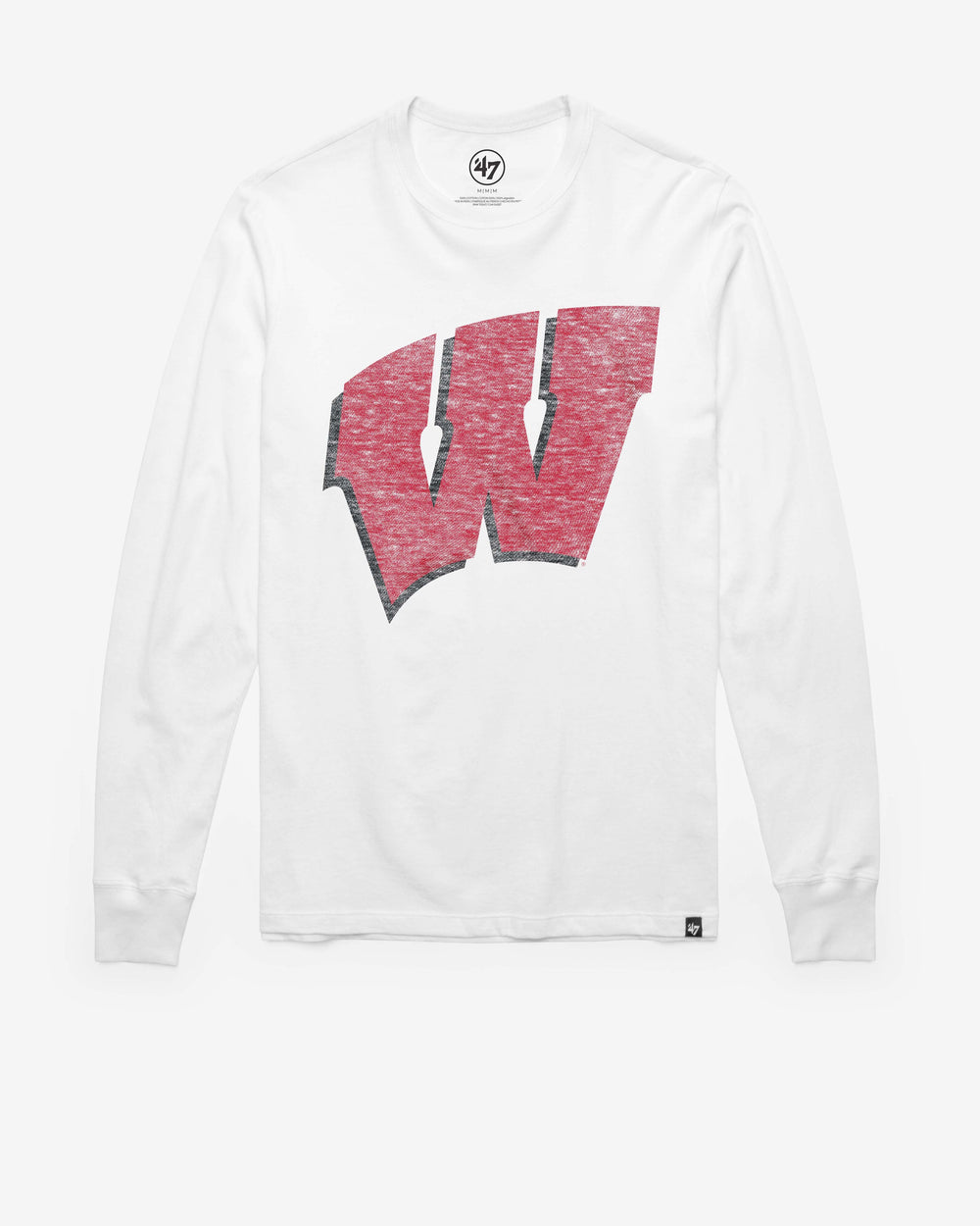 WISCONSIN BADGERS PREMIER '47 FRANKLIN LONG SLEEVE TEE WHITE WASH