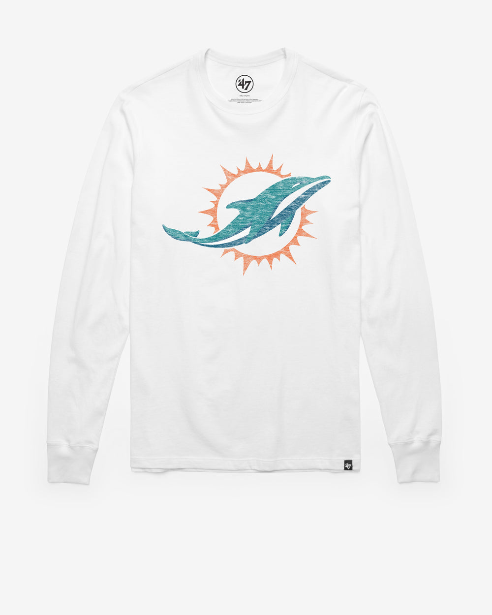 MIAMI DOLPHINS PREMIER '47 FRANKLIN LONG SLEEVE TEE WHITE WASH