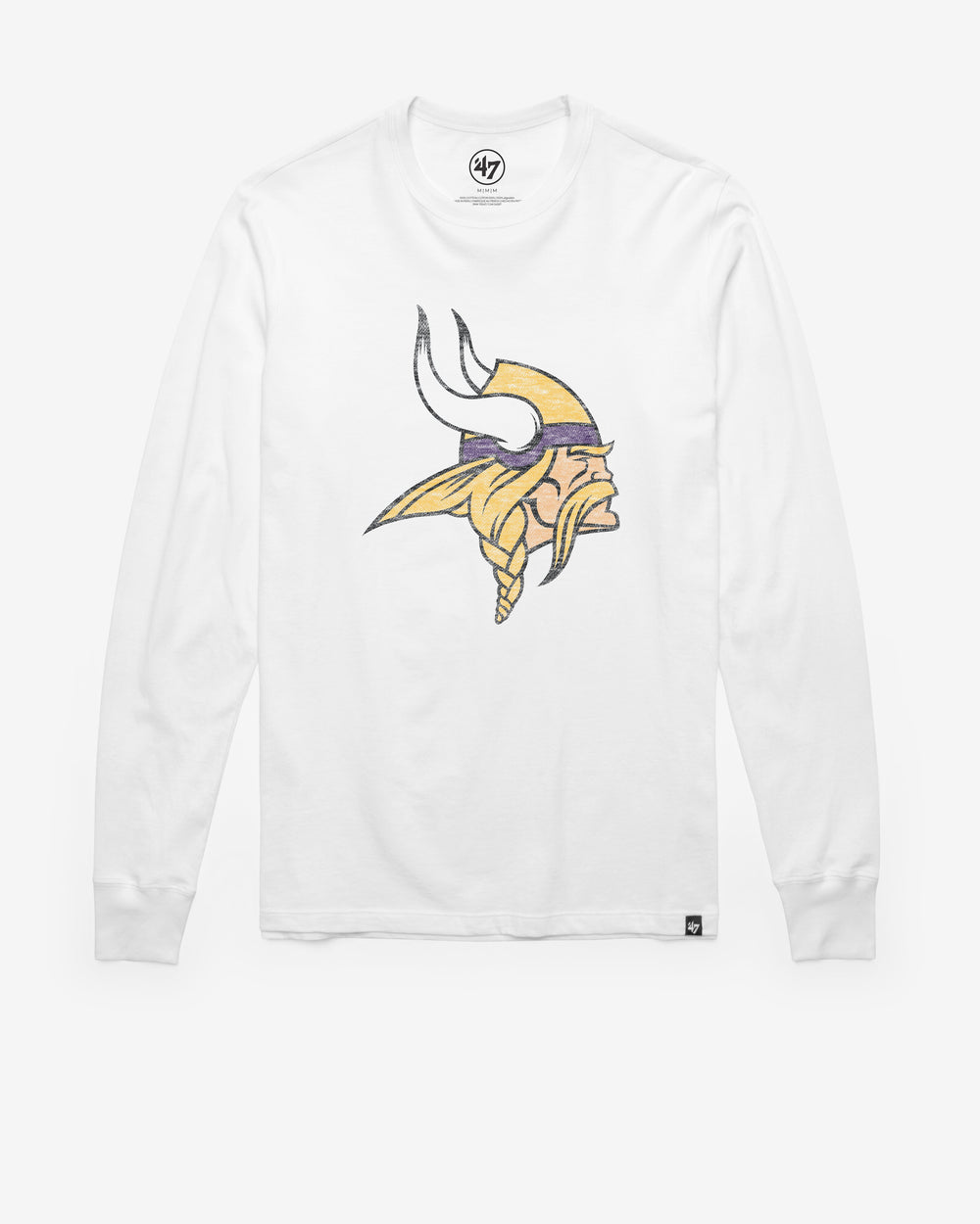 MINNESOTA VIKINGS PREMIER '47 FRANKLIN LONG SLEEVE TEE WHITE WASH