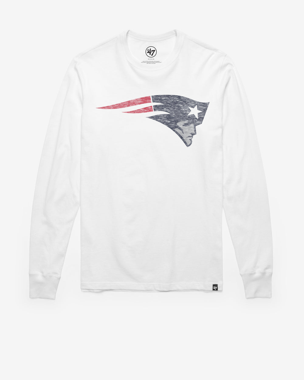 NEW ENGLAND PATRIOTS PREMIER '47 FRANKLIN LONG SLEEVE TEE WHITE WASH