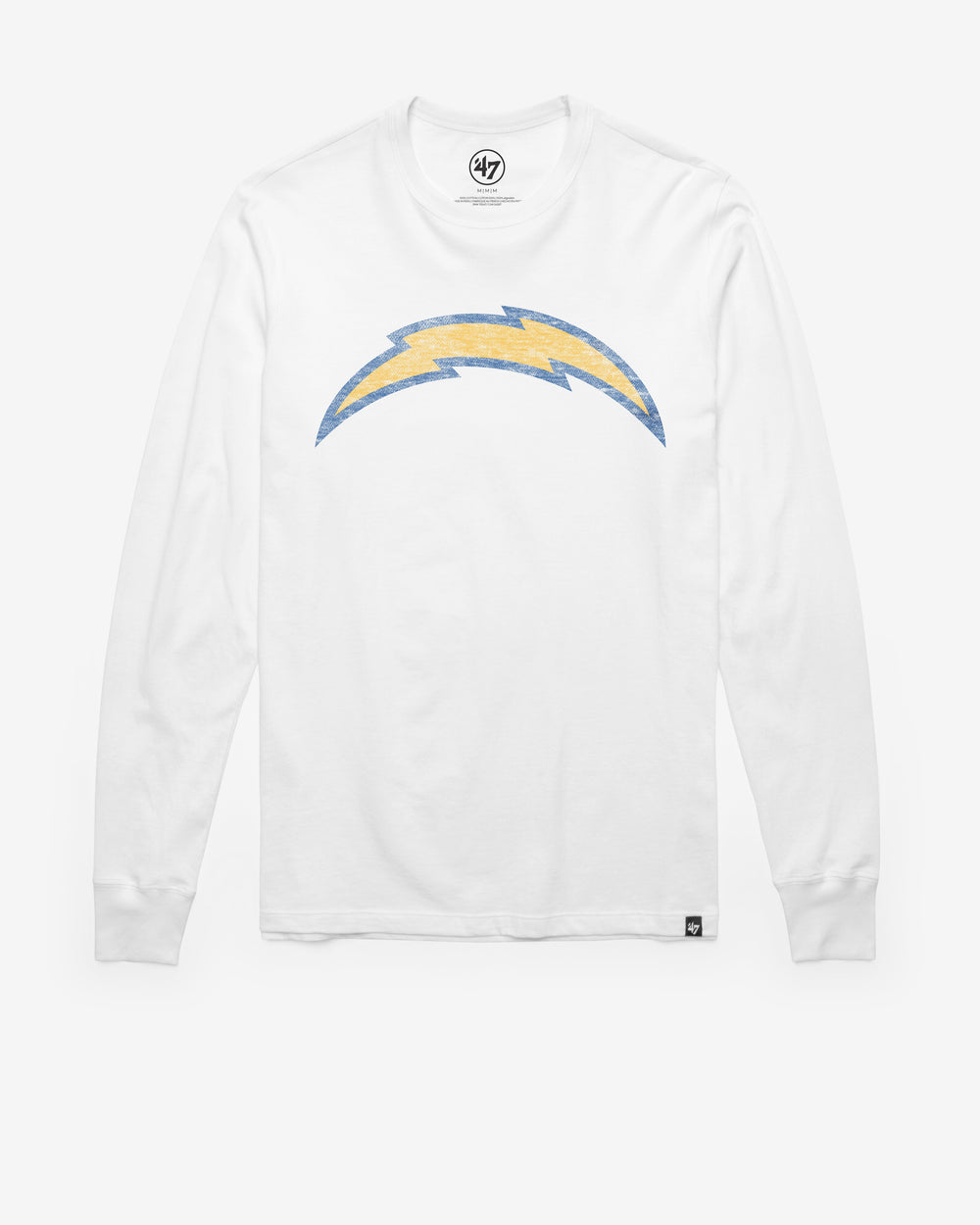 LOS ANGELES CHARGERS PREMIER '47 FRANKLIN LONG SLEEVE TEE WHITE WASH