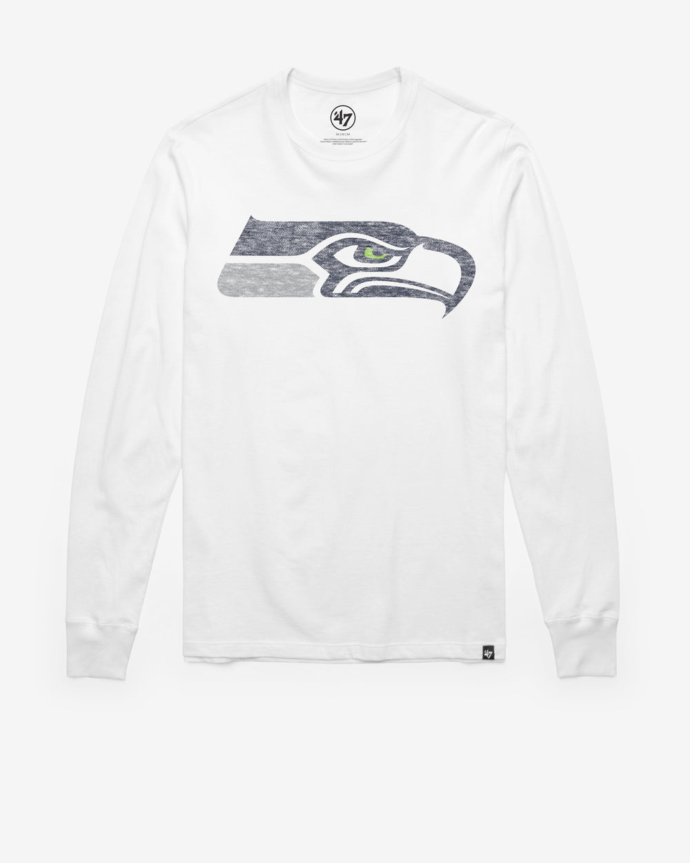 SEATTLE SEAHAWKS PREMIER '47 FRANKLIN LONG SLEEVE TEE WHITE WASH