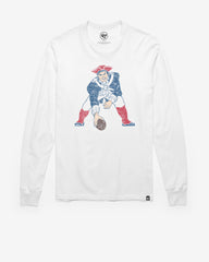 NEW ENGLAND PATRIOTS HISTORIC PREMIER '47 FRANKLIN LONG SLEEVE TEE WHITE WASH