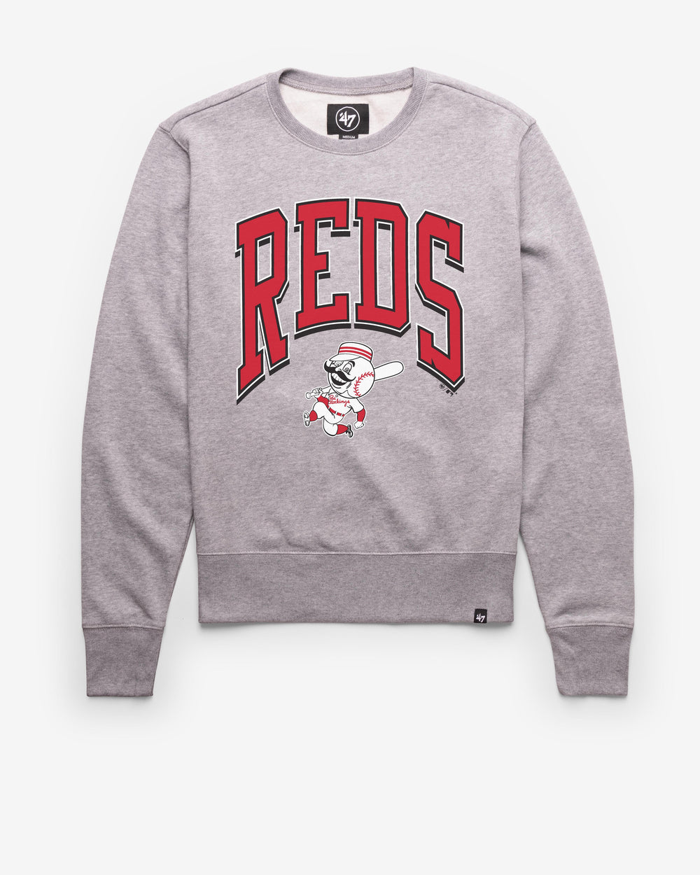 CINCINNATI REDS COOPERSTOWN WALK TALL '47 HEADLINE CREW SLATE GREY