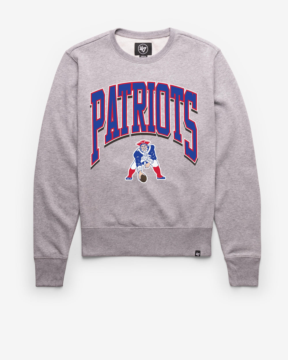 NEW ENGLAND PATRIOTS HISTORIC WALK TALL '47 HEADLINE CREW SLATE GREY