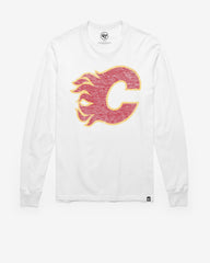 CALGARY FLAMES PREMIER '47 FRANKLIN LONG SLEEVE TEE WHITE WASH