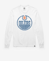 EDMONTON OILERS PREMIER '47 FRANKLIN LONG SLEEVE TEE WHITE WASH
