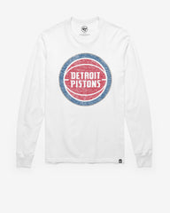 DETROIT PISTONS PREMIER '47 FRANKLIN LONG SLEEVE TEE WHITE WASH
