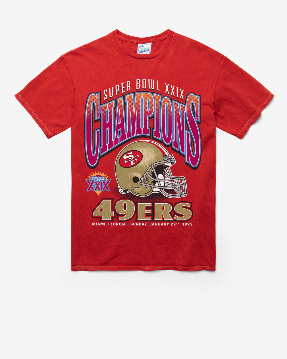 SAN FRANCISCO 49ERS SB GRIDIRO LOCKER '47 VINTAGE TUBULAR TEE DT RED