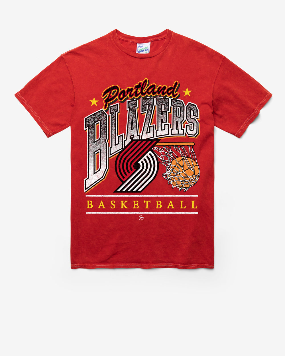 PORTLAND TRAIL BLAZERS LOCKER '47 TUBULAR TEE DT RED