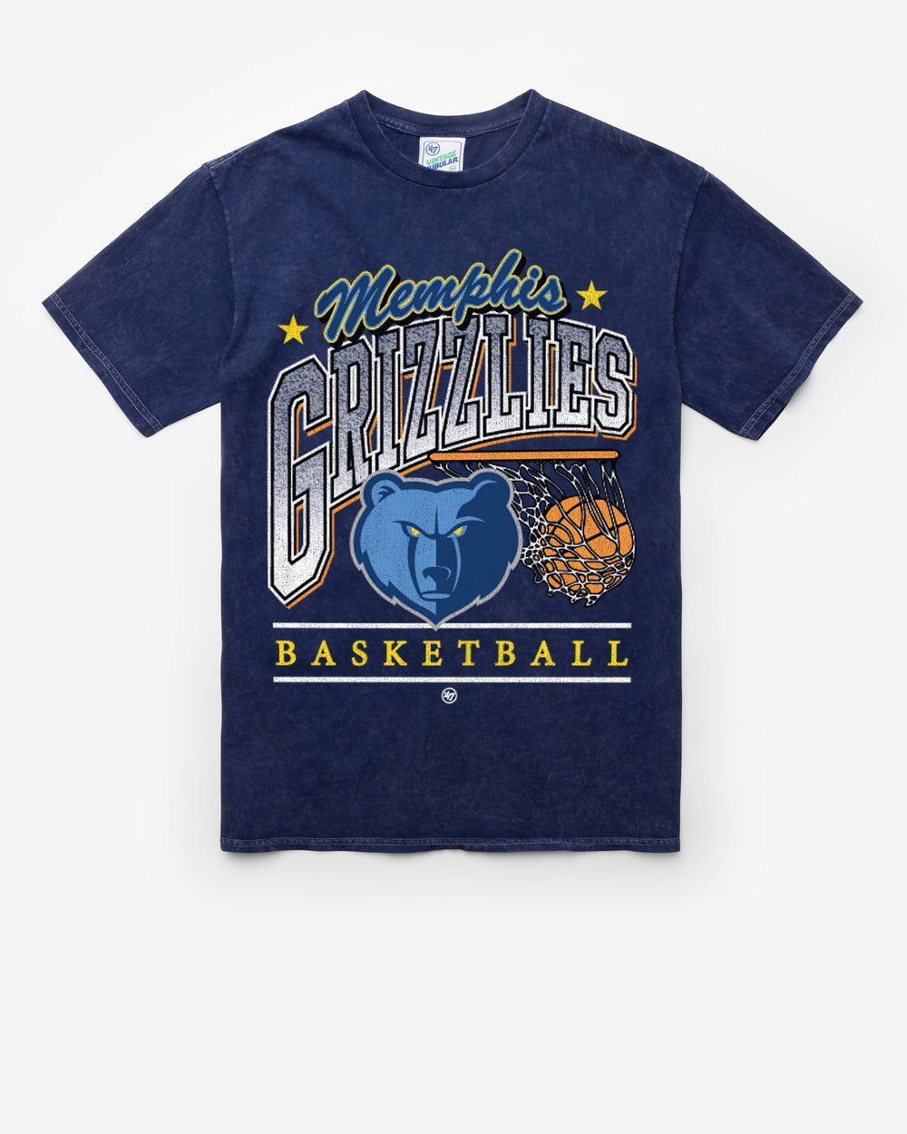 MEMPHIS GRIZZLIES LOCKER '47 TUBULAR TEE DT NAVY