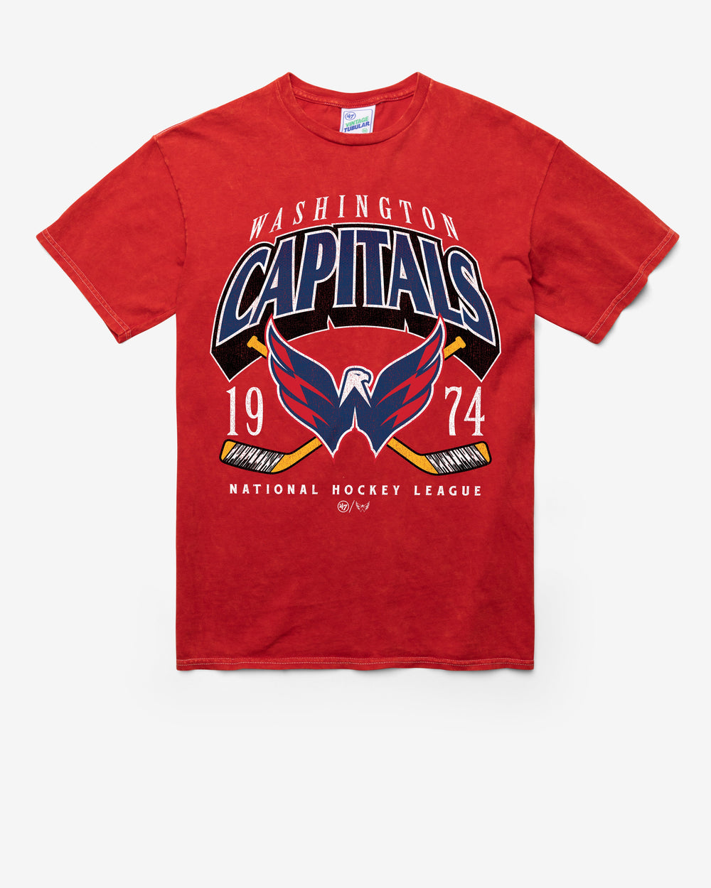 WASHINGTON CAPITALS LOCKER VINTAGE '47 TUBULAR TEE DT RED