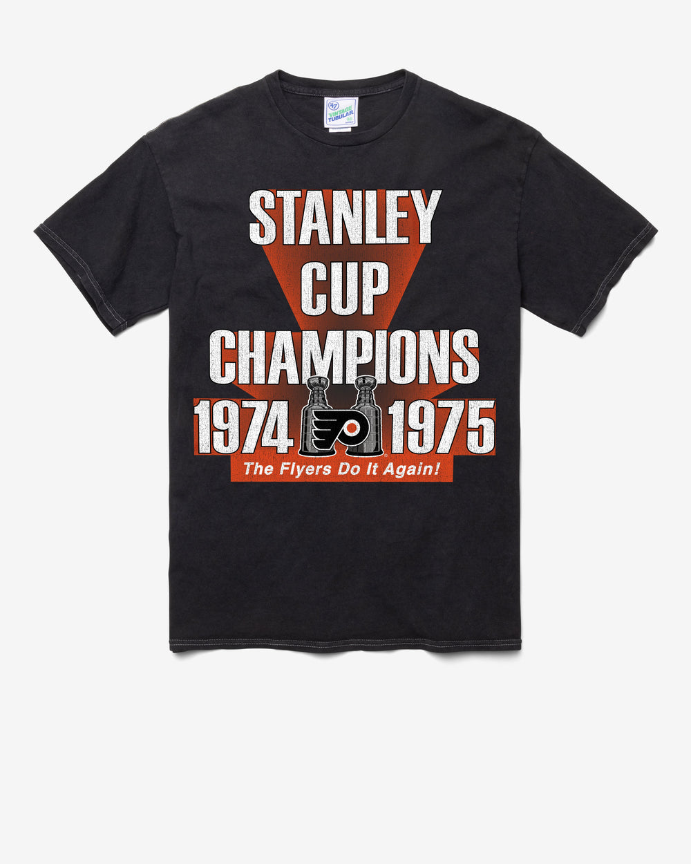 PHILADELPHIA FLYERS VINTAGE STANLEY LOCKER VINTAGE '47 TUBULAR TEE DT BLACK