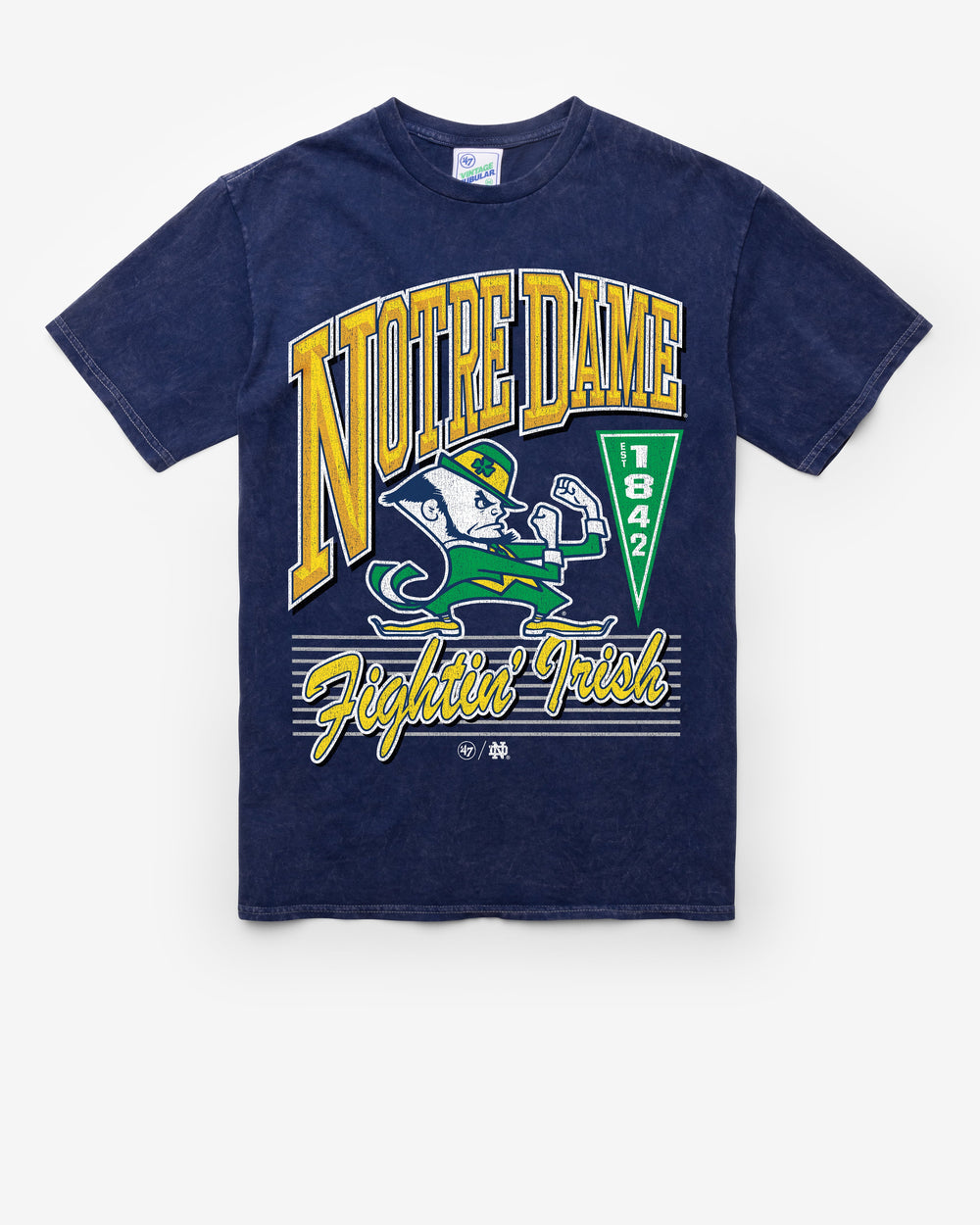 NOTRE DAME FIGHTING IRISH LOCKER VINTAGE '47 TUBULAR TEE DT NAVY