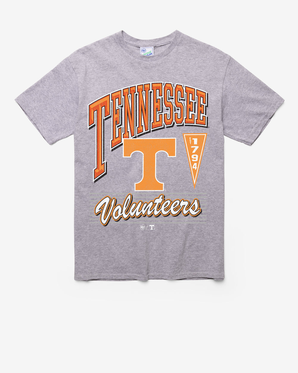 TENNESSEE VOLUNTEERS LOCKER VINTAGE '47 TUBULAR TEE DT ATHLETIC HEATHER