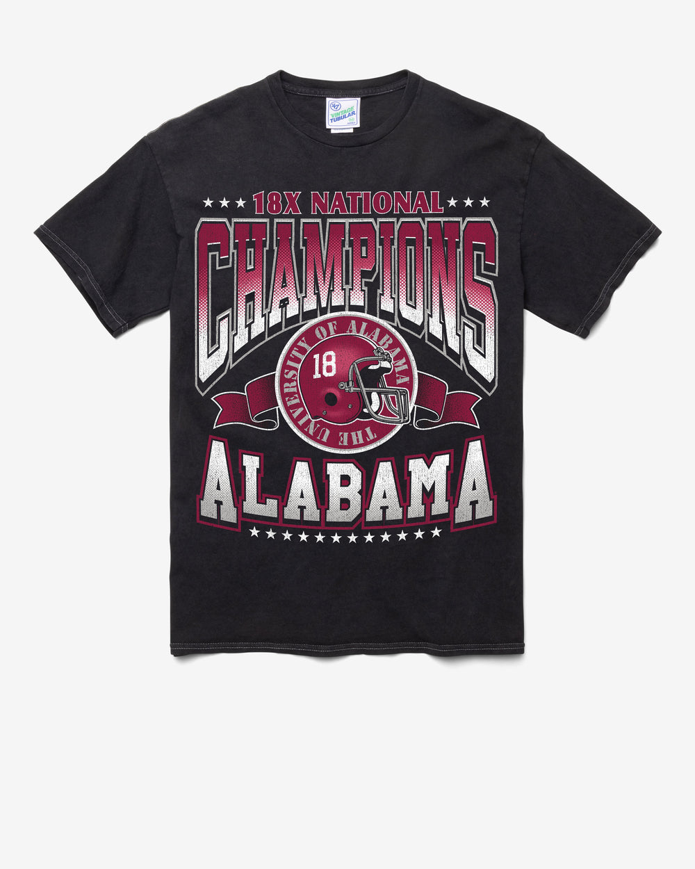 ALABAMA CRIMSON TIDE H-CHAMPS LOCKER VINTAGE '47 TUBULAR TEE DT BLACK
