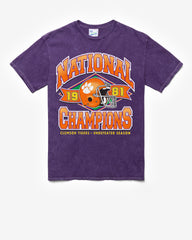 CLEMSON TIGERS H-CHAMPS LOCKER VINTAGE '47 TUBULAR TEE DT PURPLE