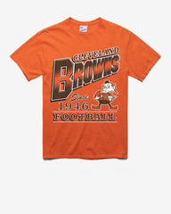 CLEVELAND BROWNS HISTORIC LOCKER VINTAGE '47 TUBULAR TEE DT ORANGE