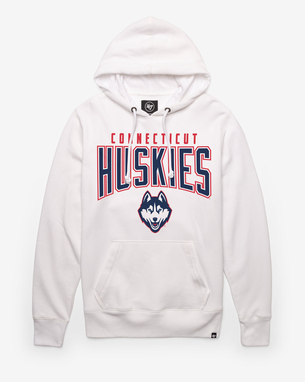 CONNECTICUT HUSKIES UCONN TEAM ELEMENTS ARCH '47 HEADLINE HOOD WHITE WASH