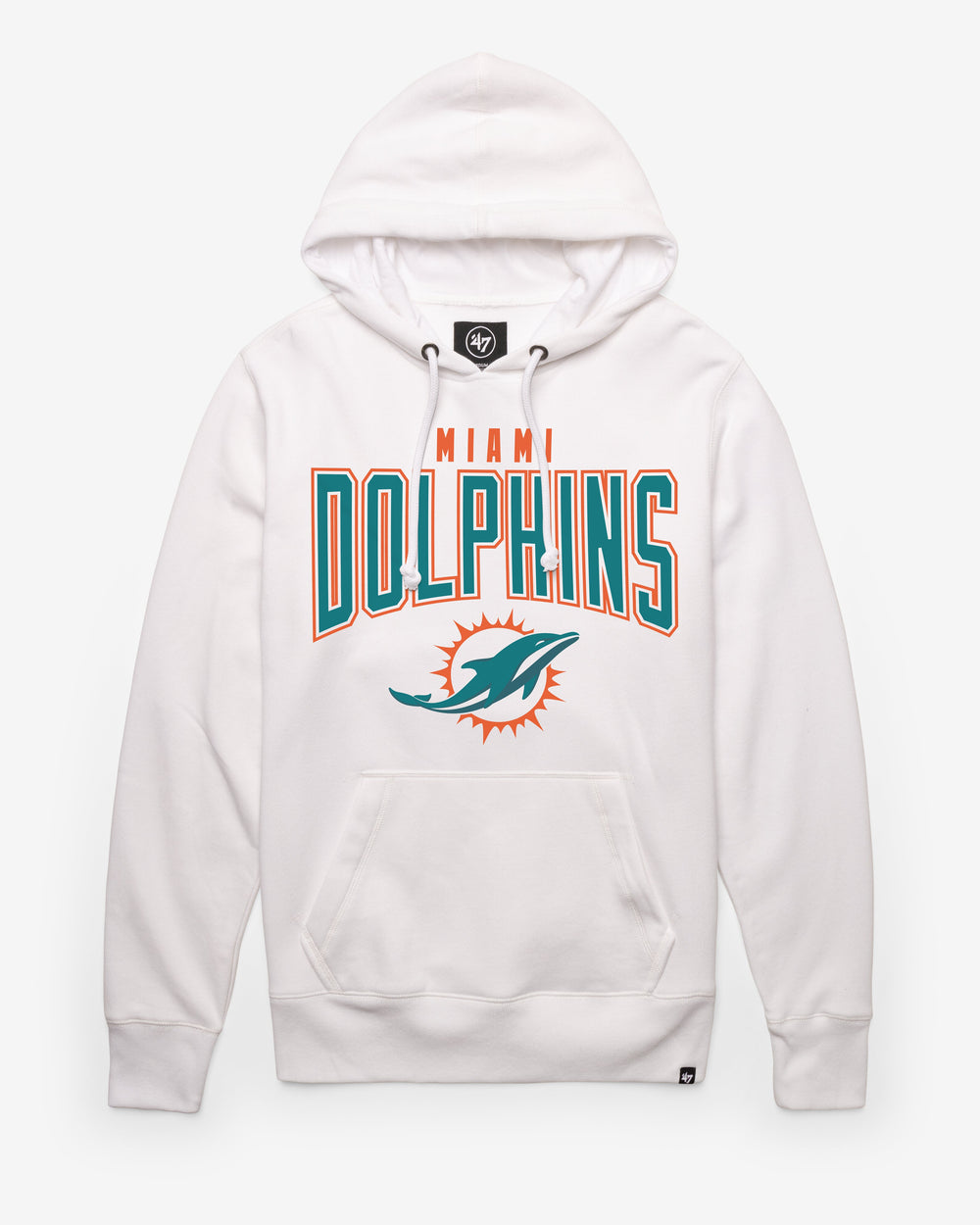 MIAMI DOLPHINS TEAM ELEMENTS ARCH '47 HEADLINE HOOD WHITE WASH