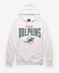 MIAMI DOLPHINS TEAM ELEMENTS ARCH '47 HEADLINE HOOD WHITE WASH