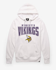 MINNESOTA VIKINGS TEAM ELEMENTS ARCH '47 HEADLINE HOOD WHITE WASH
