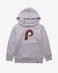 PHILADELPHIA PHILLIES DISTRESSED IMPRINT '47 HEADLNE HOOD KIDS SLATE GREY