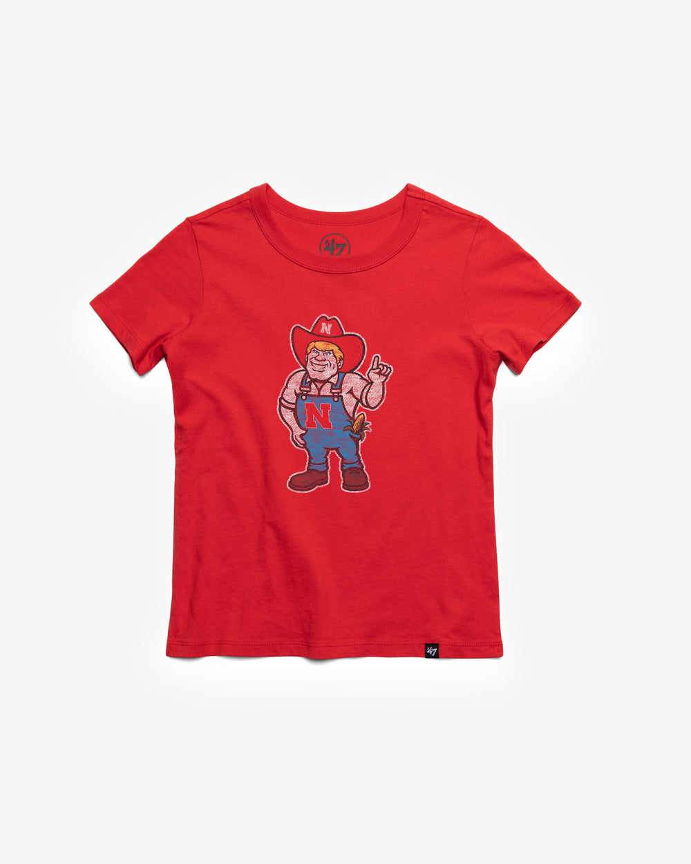 NEBRASKA CORNHUSKERS PREMIER '47 FRANKLIN TEE KIDS RACER RED