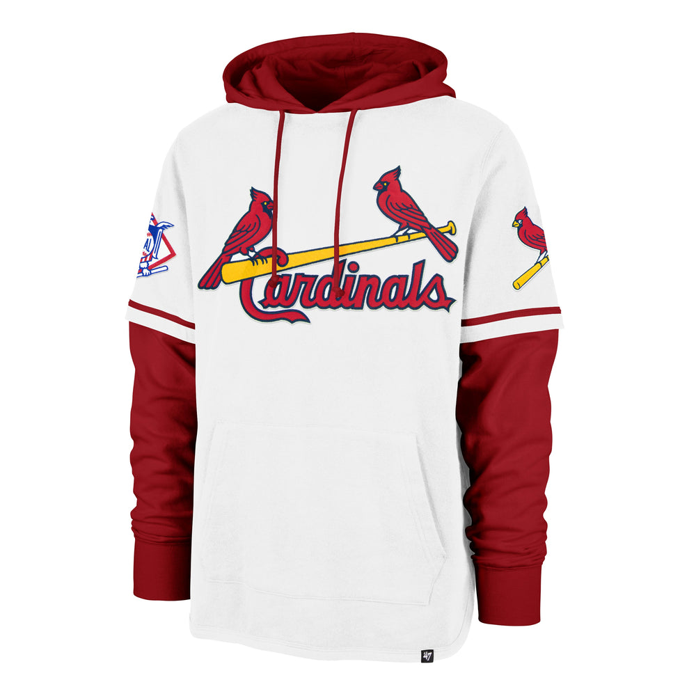 ST. LOUIS CARDINALS COOPERSTOWN TRIFECTA '47 SHORTSTOP PULLOVER HOOD WHITE WASH