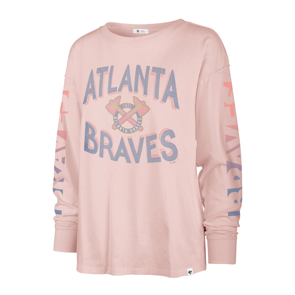 ATLANTA BRAVES CLOUD NINE '47 SOA LONG SLEEVE TEE WOMENS SEASHELL