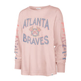 ATLANTA BRAVES CLOUD NINE '47 SOA LONG SLEEVE TEE WOMENS SEASHELL