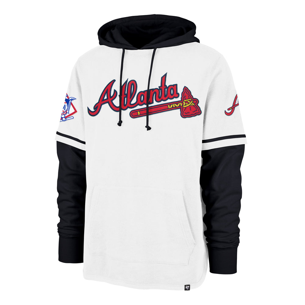 ATLANTA BRAVES COOPERSTOWN TRIFECTA '47 SHORTSTOP PULLOVER HOOD WHITE WASH
