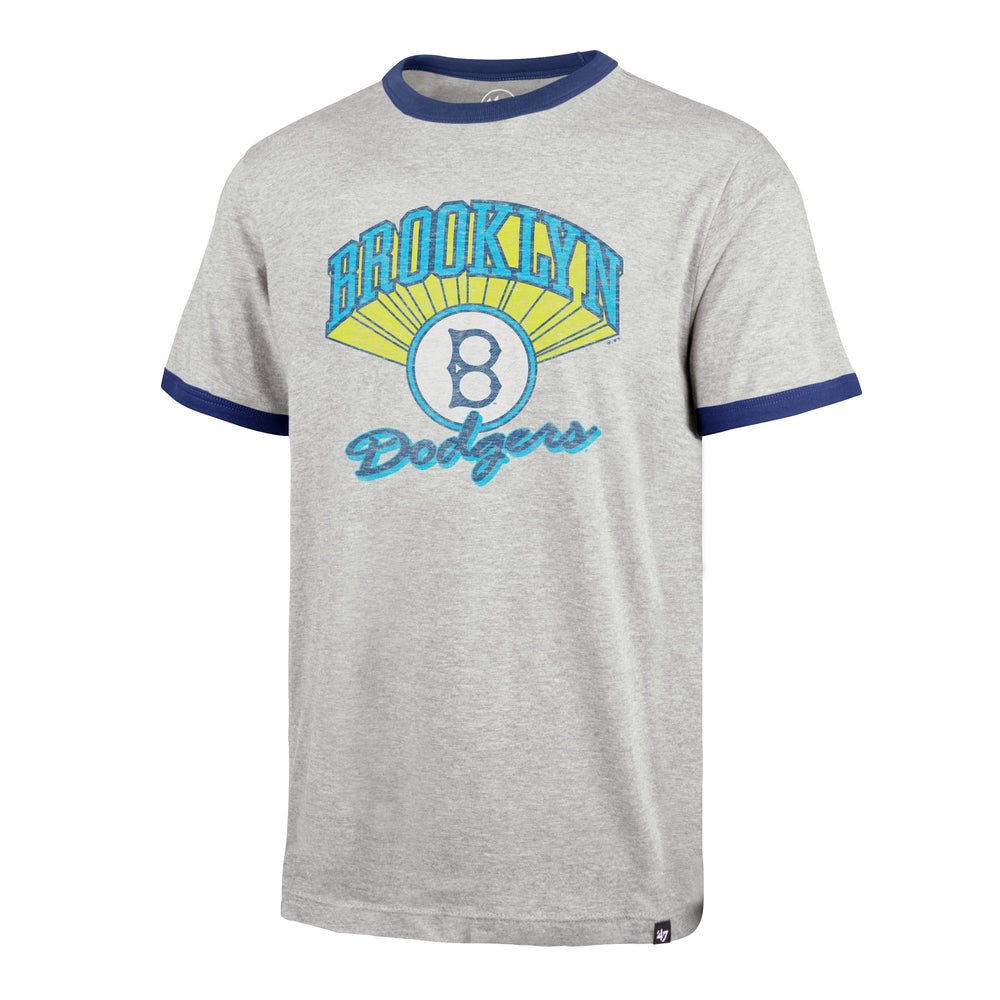 LOS ANGELES DODGERS COOPERSTOWN WAX PACK DALTON '47 RINGER TEE RELAY GREY