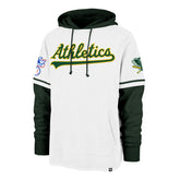 ATHLETICS COOPERSTOWN TRIFECTA '47 SHORTSTOP PULLOVER HOOD WHITE WASH