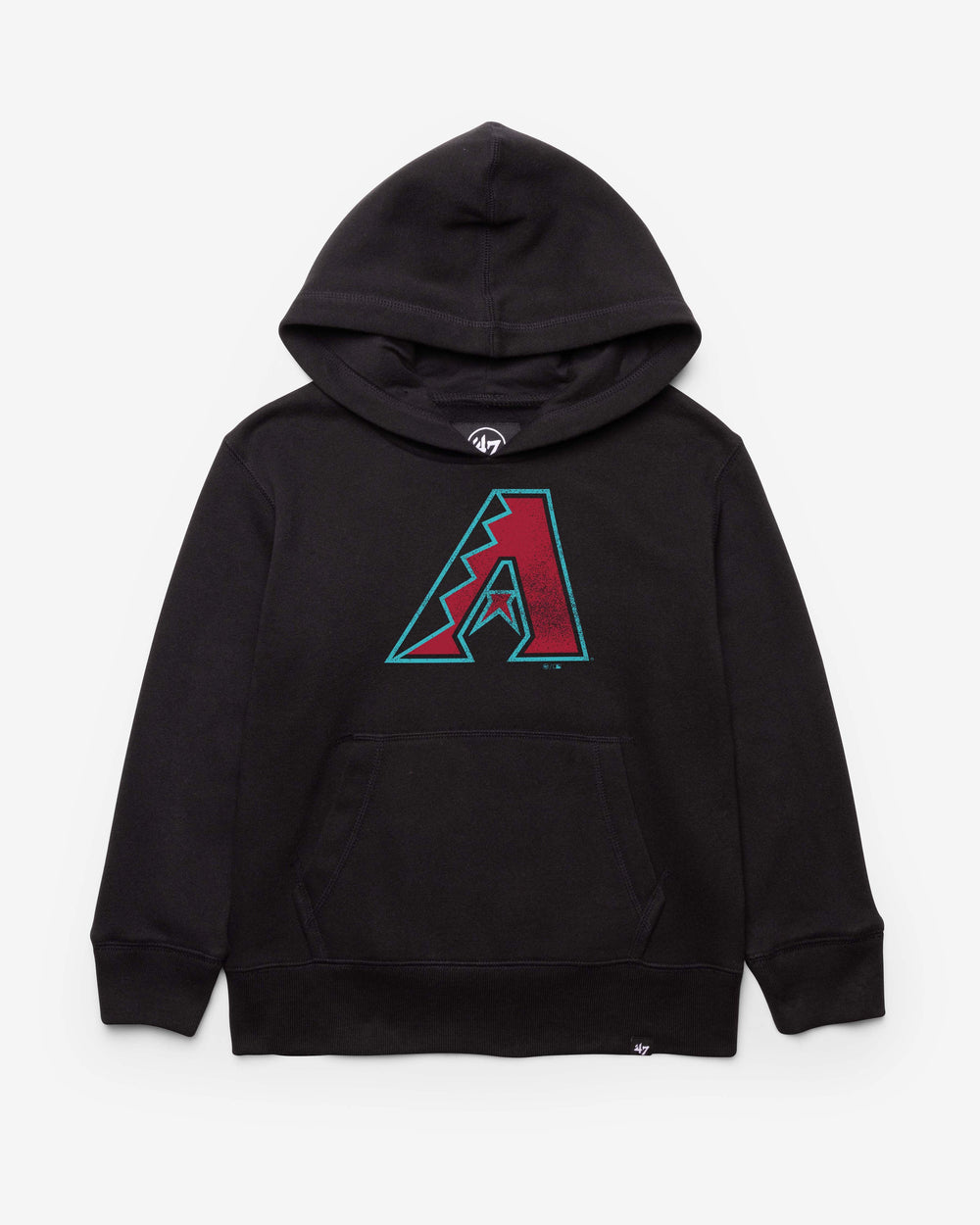 ARIZONA DIAMONDBACKS DISTRESSED IMPRINT '47 HEADLINE HOOD KIDS JET BLACK