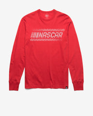 NASCAR CHECKERED PRIME '47 FRANKLIN LONG SLEEVE TEE RACER RED