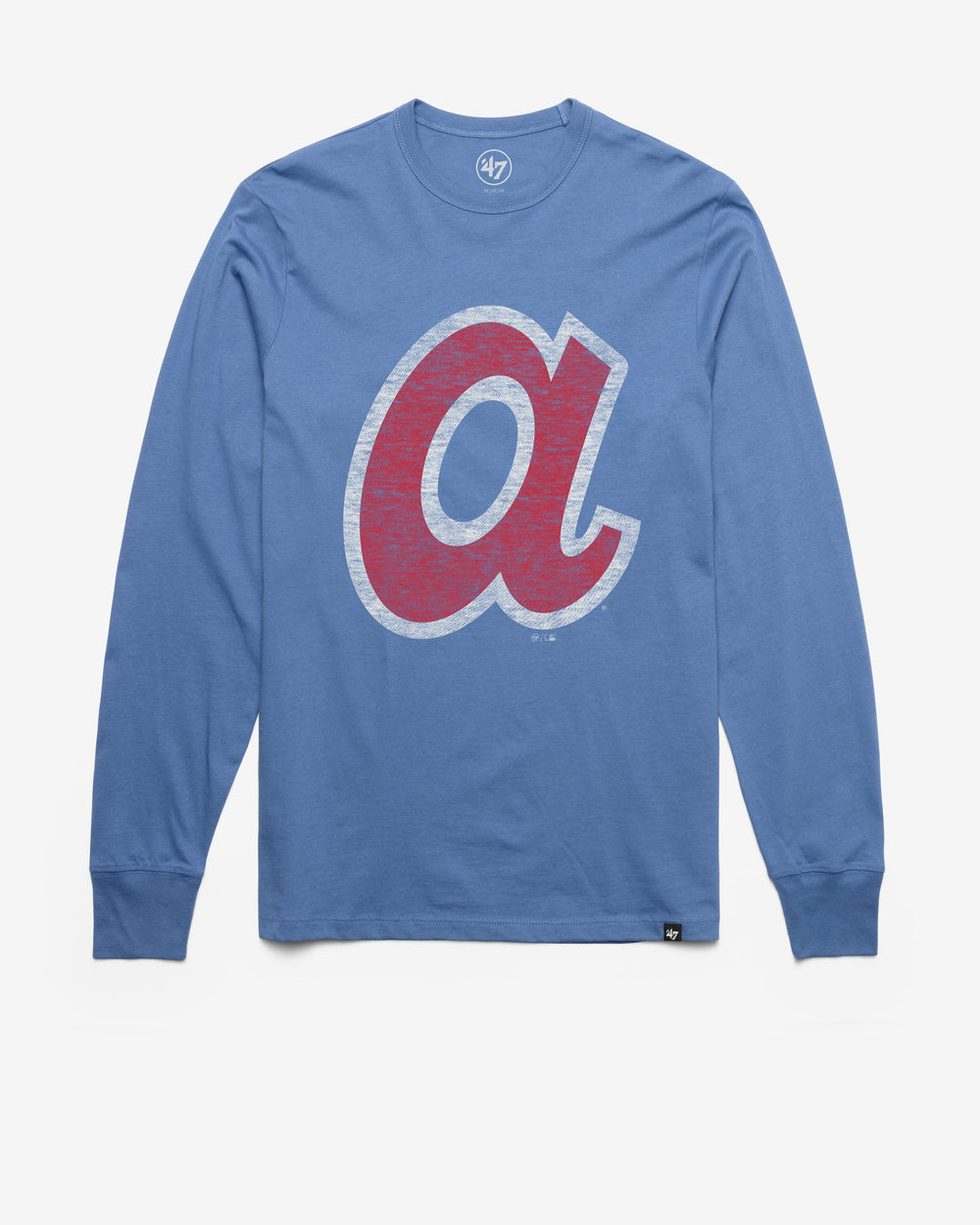 ATLANTA BRAVES COOPERSTOWN PREMIER '47 FRANKLIN LONG SLEEVE CADET BLUE