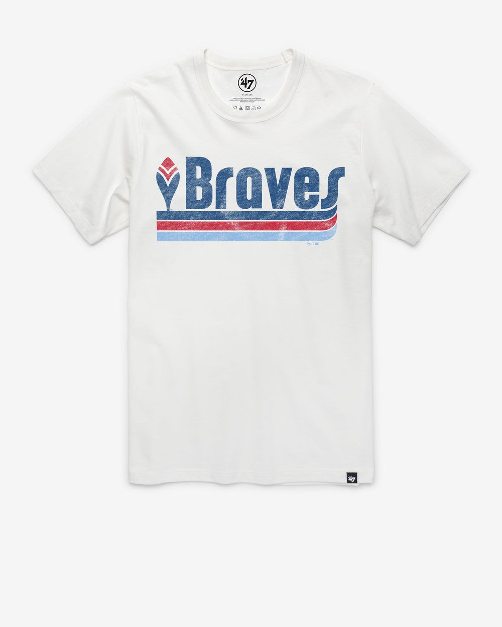 ATLANTA BRAVES COOPERSTOWN REGION '47 FRANKLIN TEE WHITE WASH