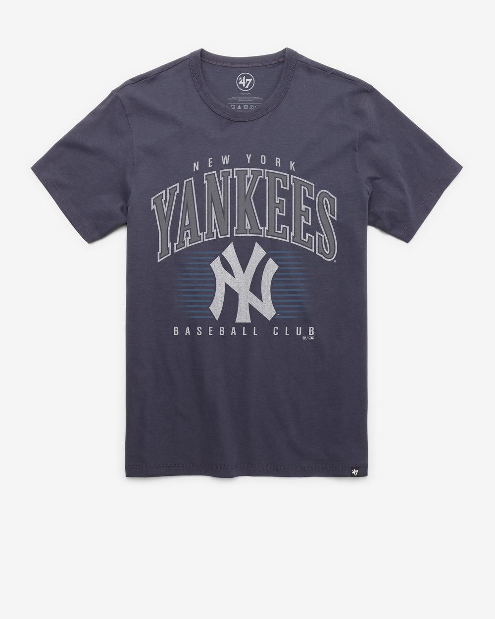 NEW YORK YANKEES COOPERSTOWN DOUBLE HEADER '47 FRANKLIN TEE ATLAS BLUE