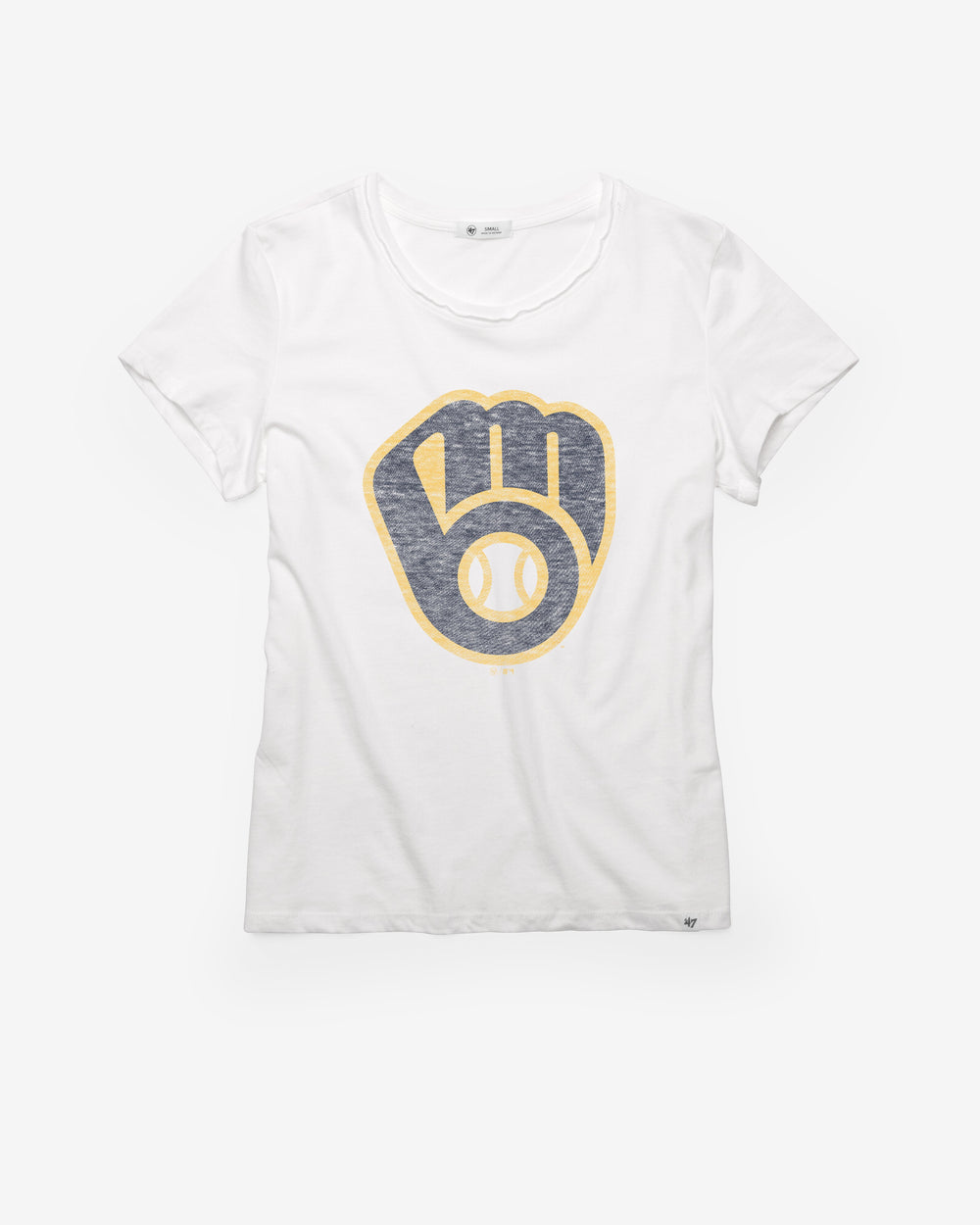 MILWAUKEE BREWERS CITY CONNECT PREMIER '47 FRANKIE TEE WOMENS WHITE WASH