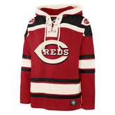 CINCINNATI REDS '47 SUPERIOR LACER PULLOVER HOOD RED