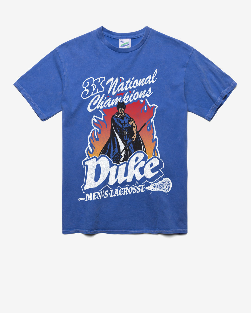 DUKE BLUE DEVILS PAST CHAMPS LOCKER VINTAGE '47 TUBULAR TEE DT CALI BLUE